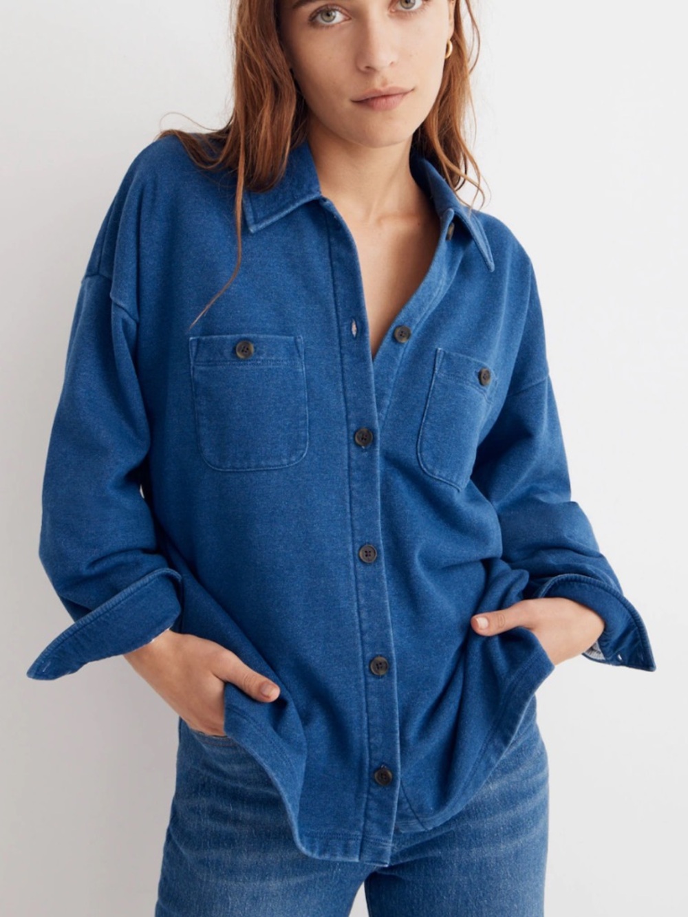 Madewell Light Blue Indigo Denim Shacket Size M